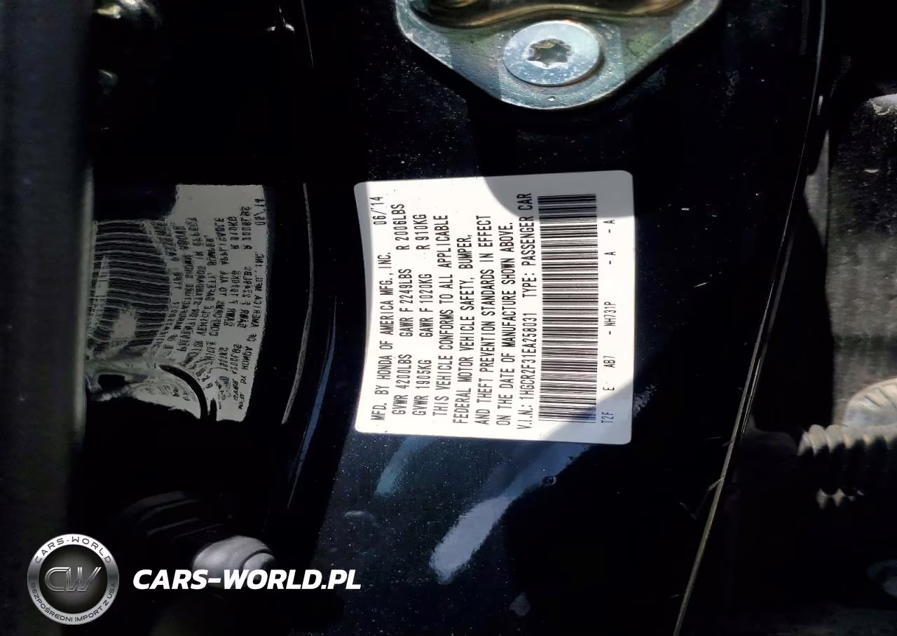 2014 Honda Accord Lx VIN:1HGCR2F31EA258031 - 12