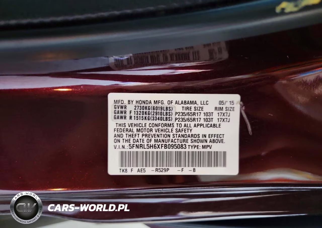 2015 Honda Odyssey Exl VIN:5FNRL5H6XFB095083 - 13