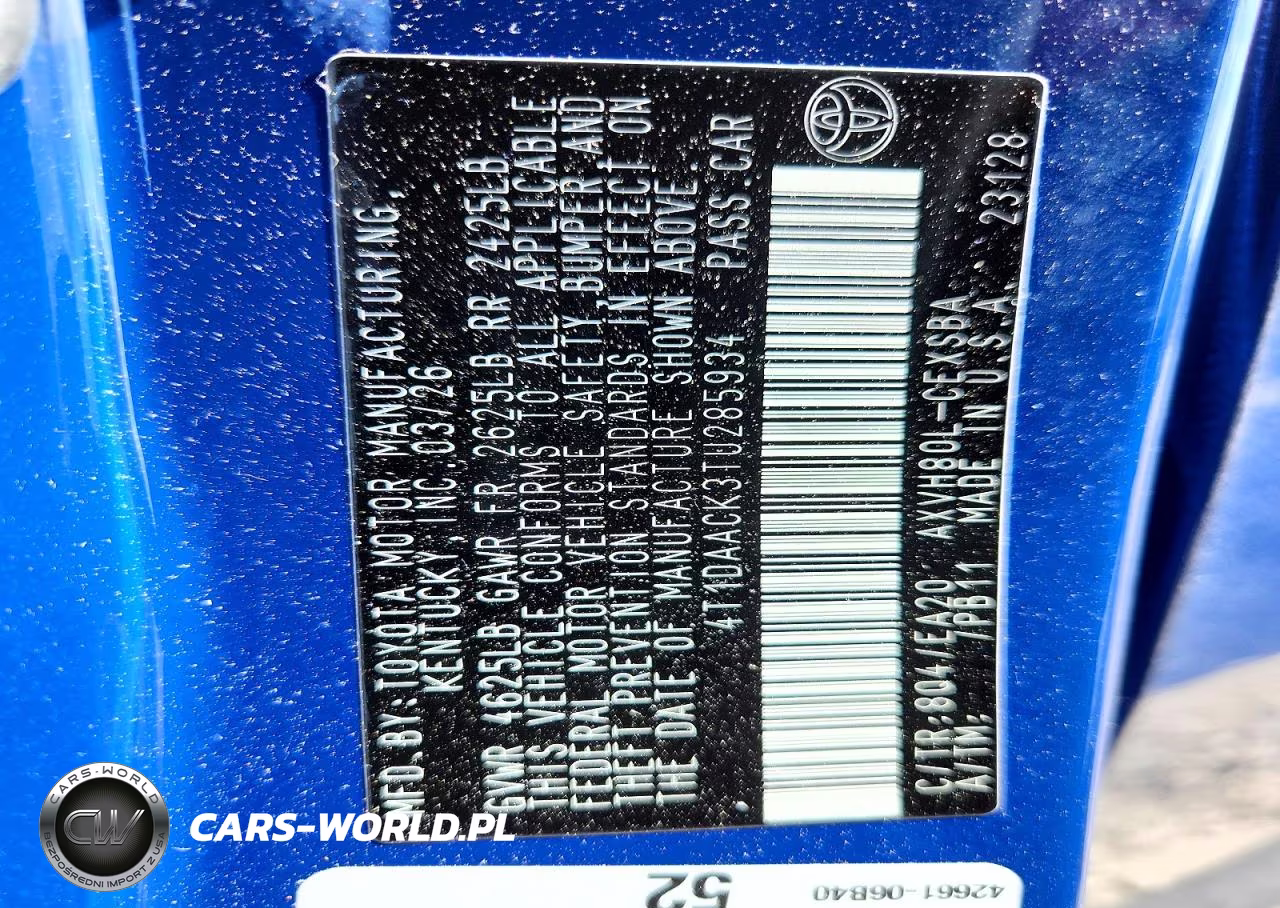 2026 Toyota Camry Se VIN:4T1DAACK3TU285934 - 12