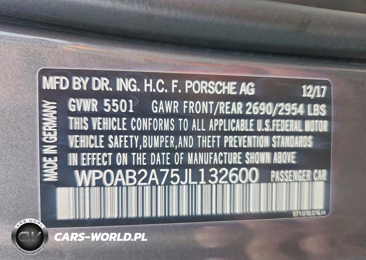2018 Porsche Panamera 4S VIN:WP0AB2A75JL132600 - 13