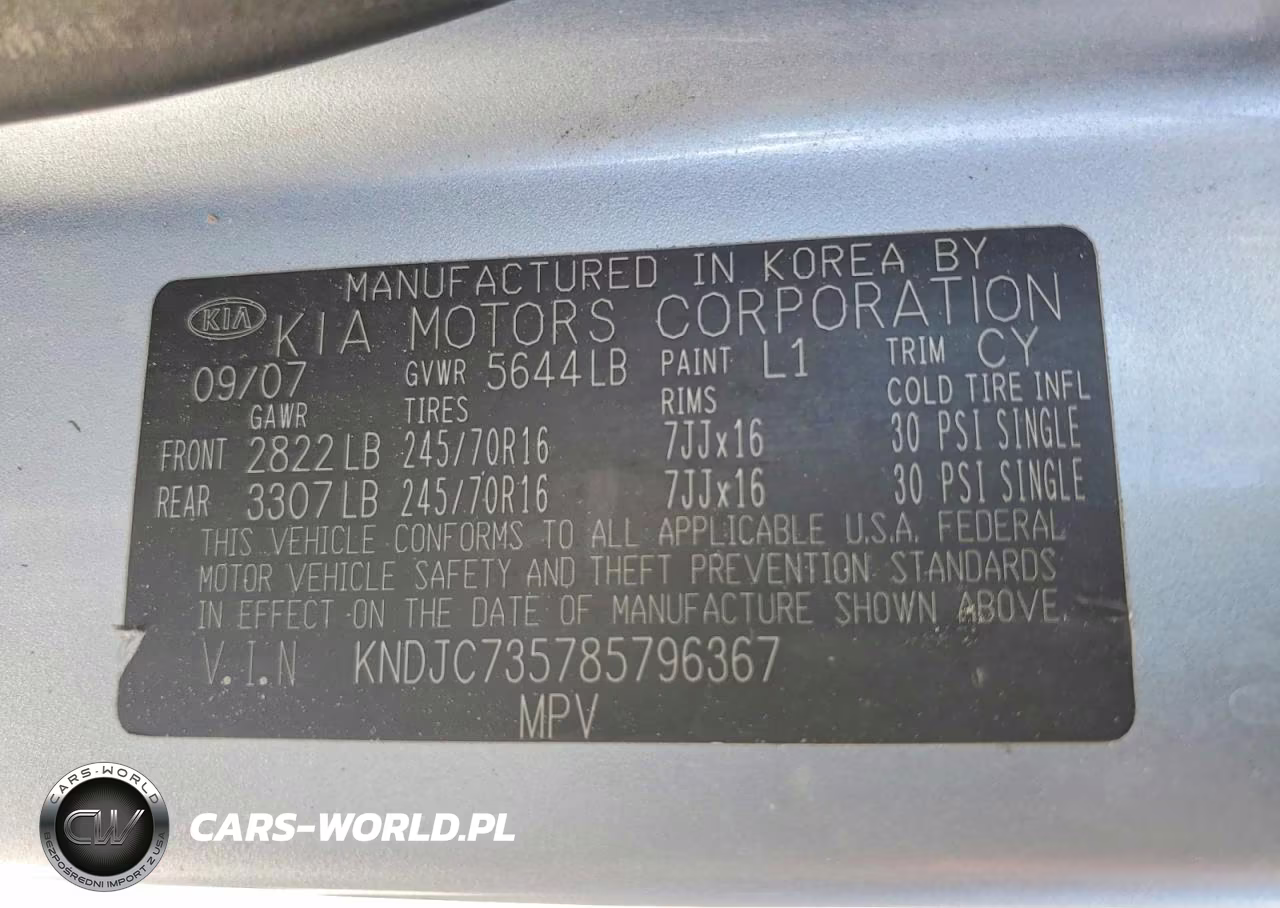 2008 Kia Sorento Lx VIN:KNDJC735785796367 - 12