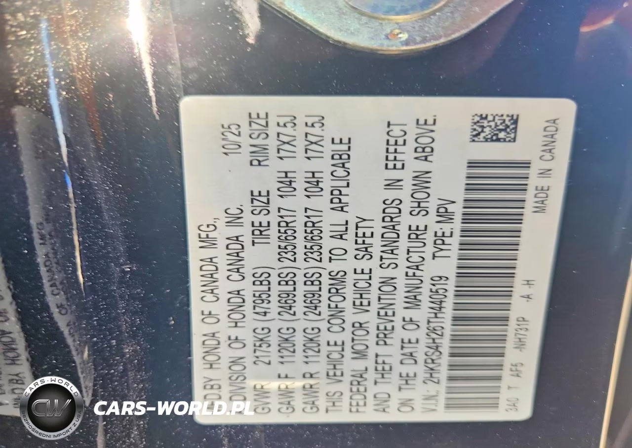 2026 Honda Cr-V Lx VIN:2HKRS4H26TH440519 - 13