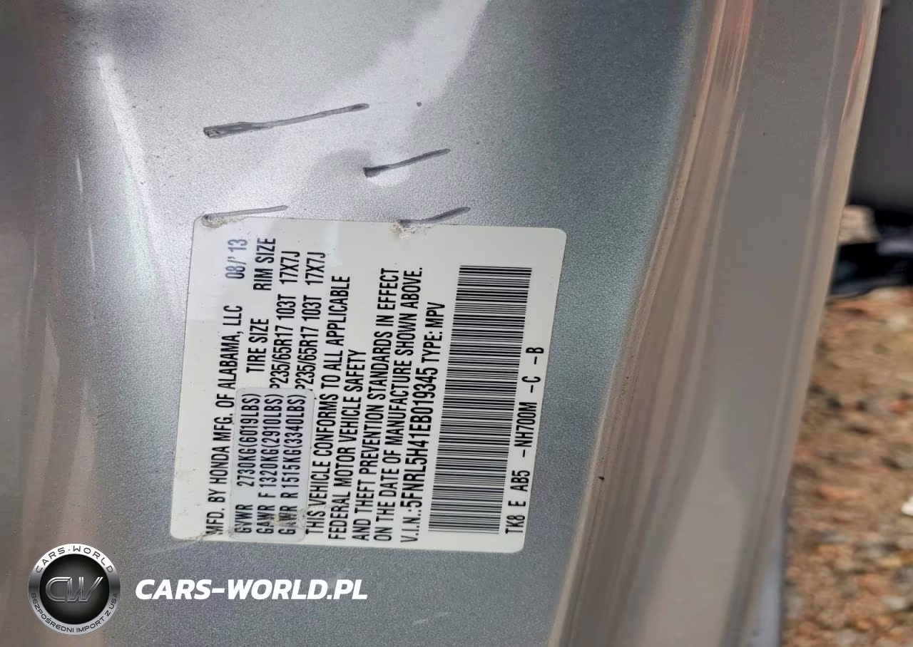 2014 Honda Odyssey Ex VIN:5FNRL5H41EB019345 - 13