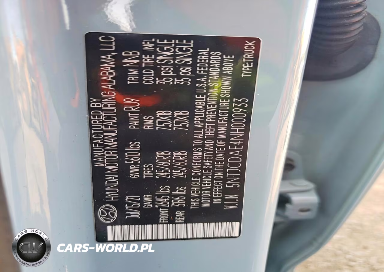 2022 Hyundai Santa Cruz Sel VIN:5NTJCDAE4NH000933 - 12