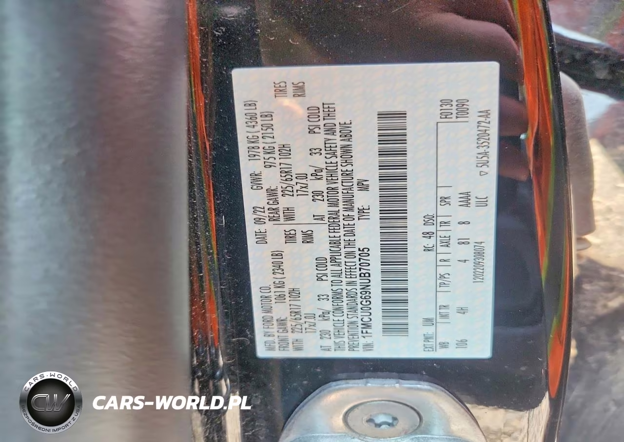2022 Ford Escape Se VIN:1FMCU0G69NUB70705 - 13