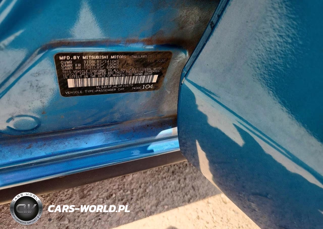2020 Mitsubishi Mirage G4 Es VIN:ML32F3FJ4LHF10579 - 12