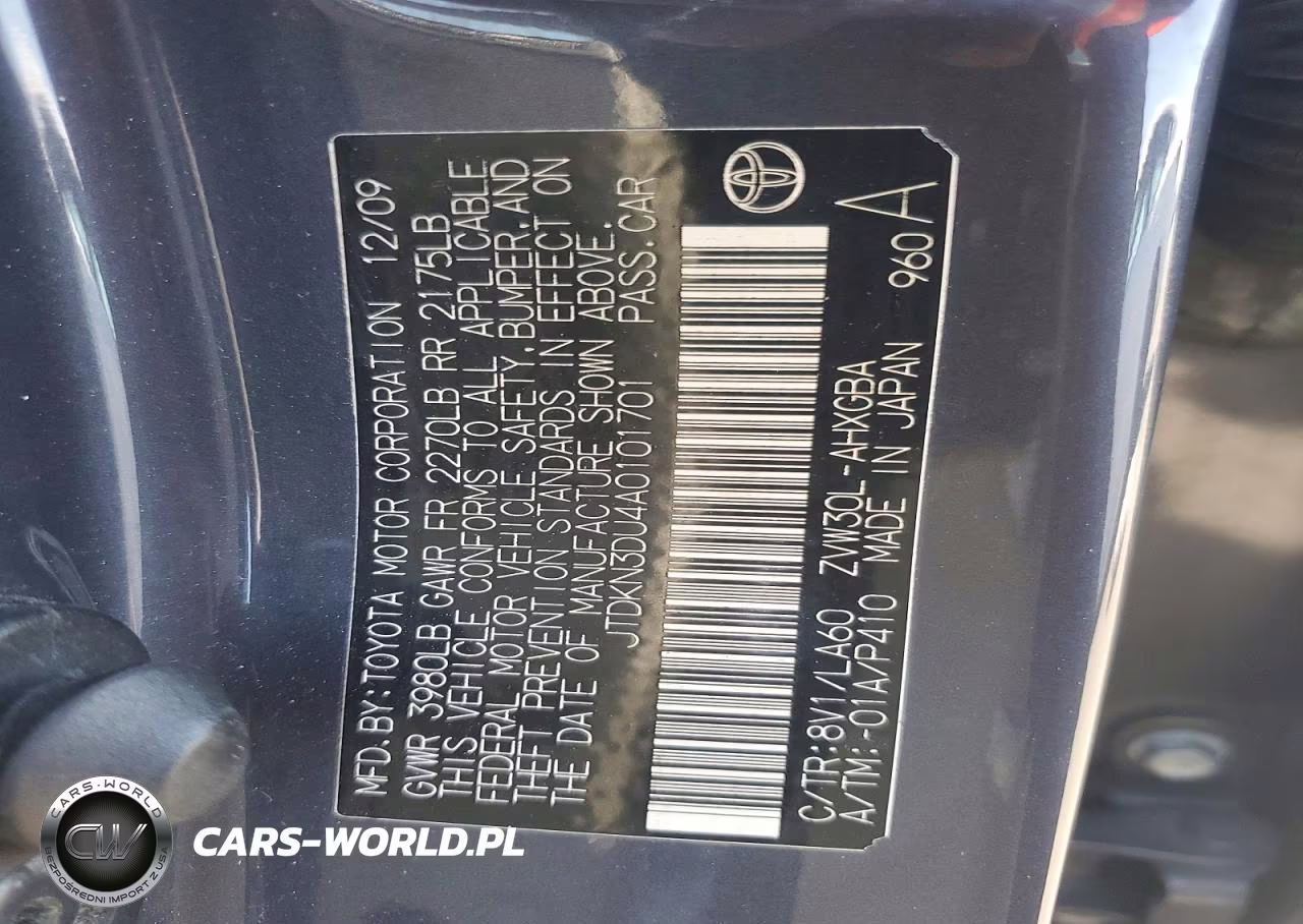 2010 Toyota Prius Iv VIN:JTDKN3DU4A0101701 - 12