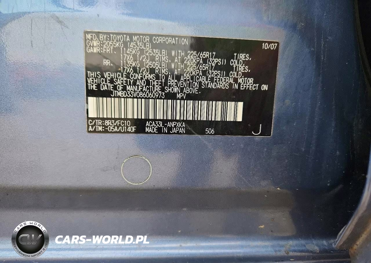 2008 Toyota Rav4 Base VIN:JTMBD33V086060973 - 13