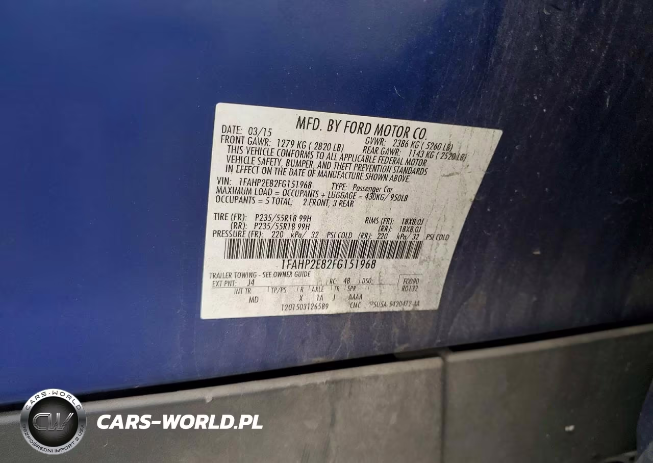 2015 Ford Taurus Sel VIN:1FAHP2E82FG151968 - 12