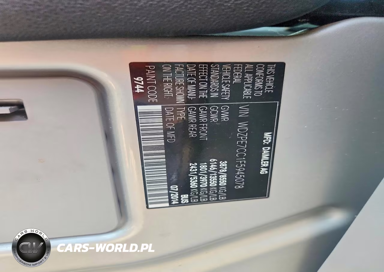 2015 Mercedes Benz Sprinter VIN:WDZPE7CC1F5945078 - 13