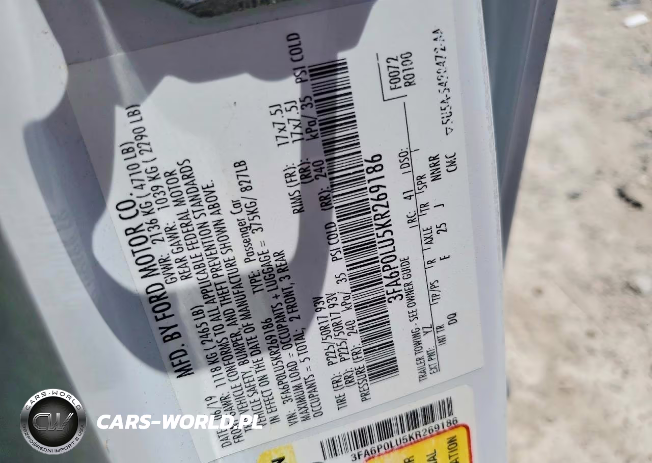 2019 Ford Fusion Se VIN:3FA6P0LU5KR269186 - 12