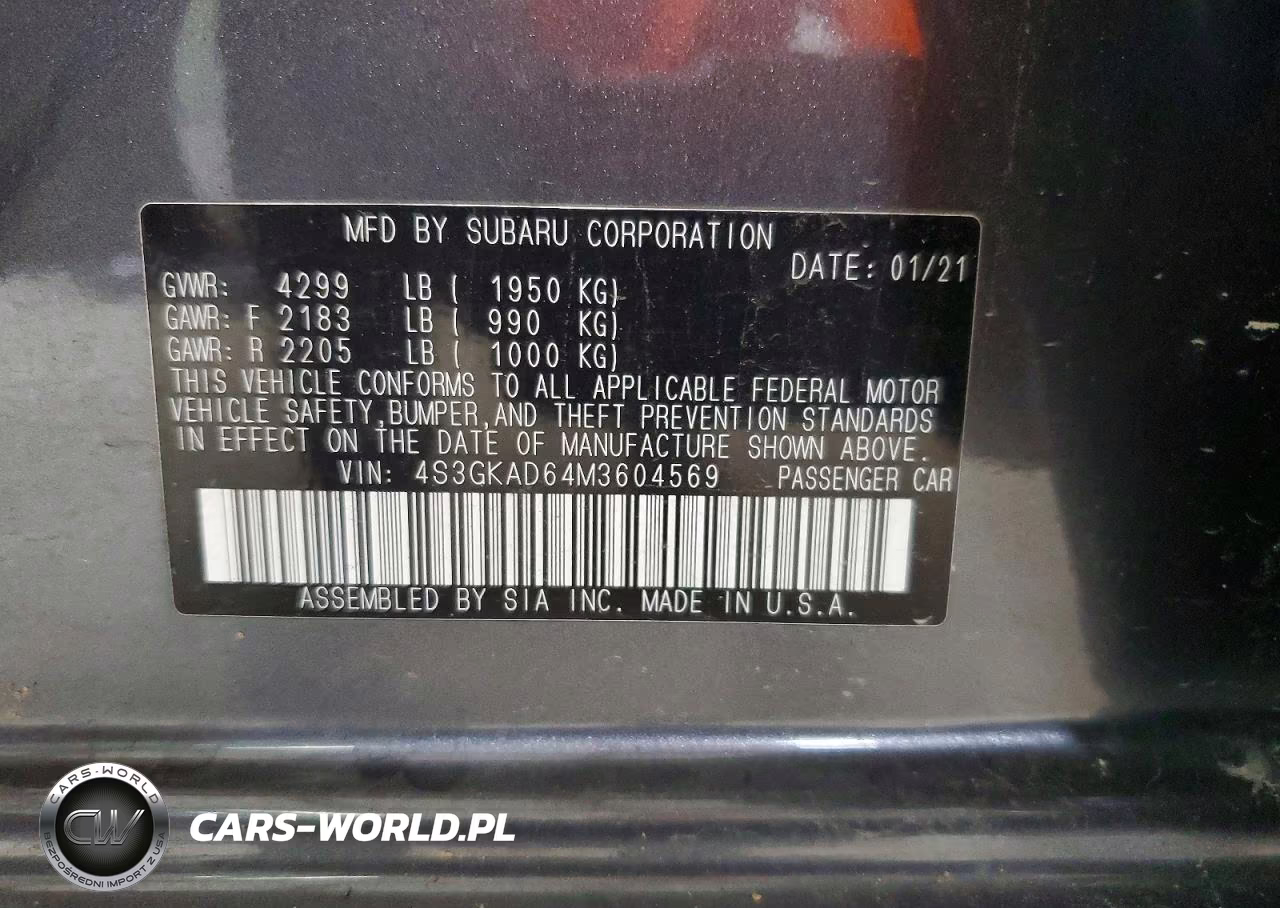 2021 Subaru Impreza Premium VIN:4S3GKAD64M3604569 - 13