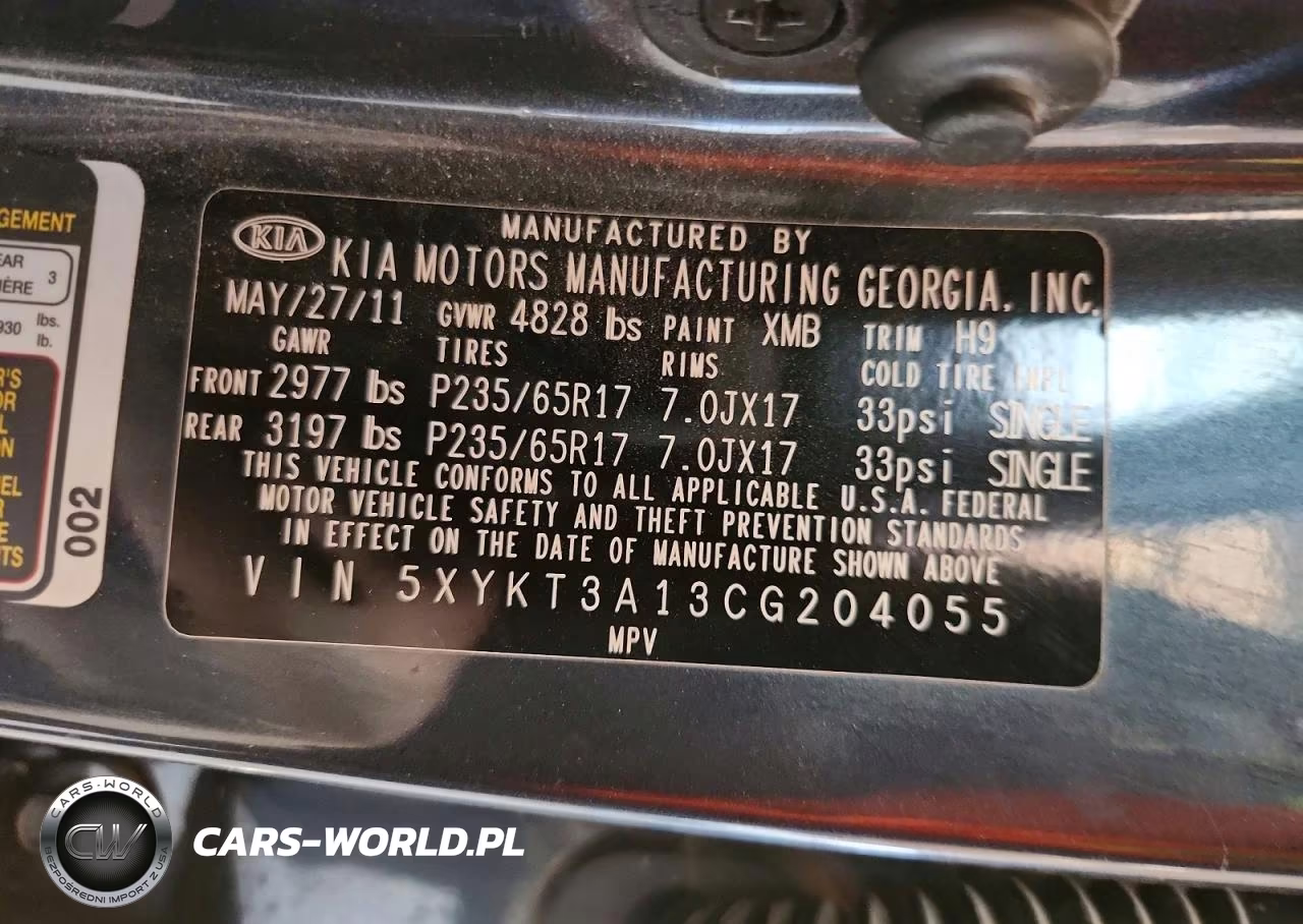 2012 Kia Sorento Lx VIN:5XYKT3A13CG204055 - 12