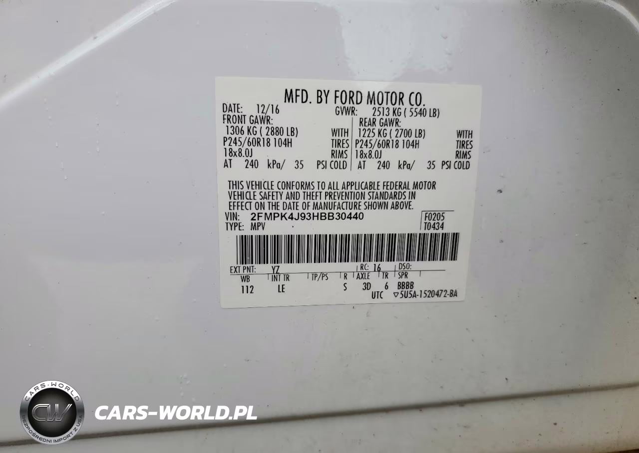 2017 Ford Edge Sel VIN:2FMPK4J93HBB30440 - 13