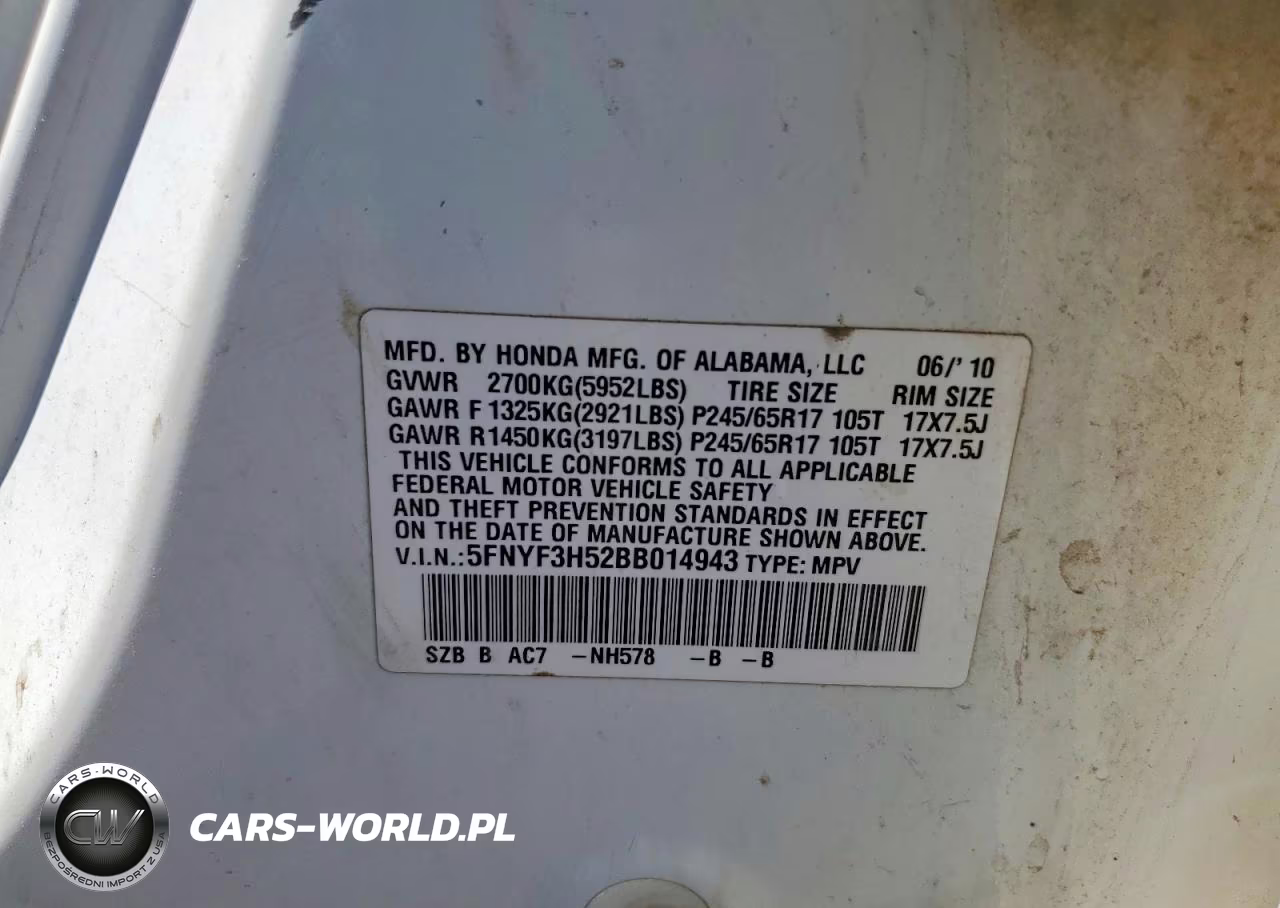 2011 Honda Pilot Exl VIN:5FNYF3H52BB014943 - 13