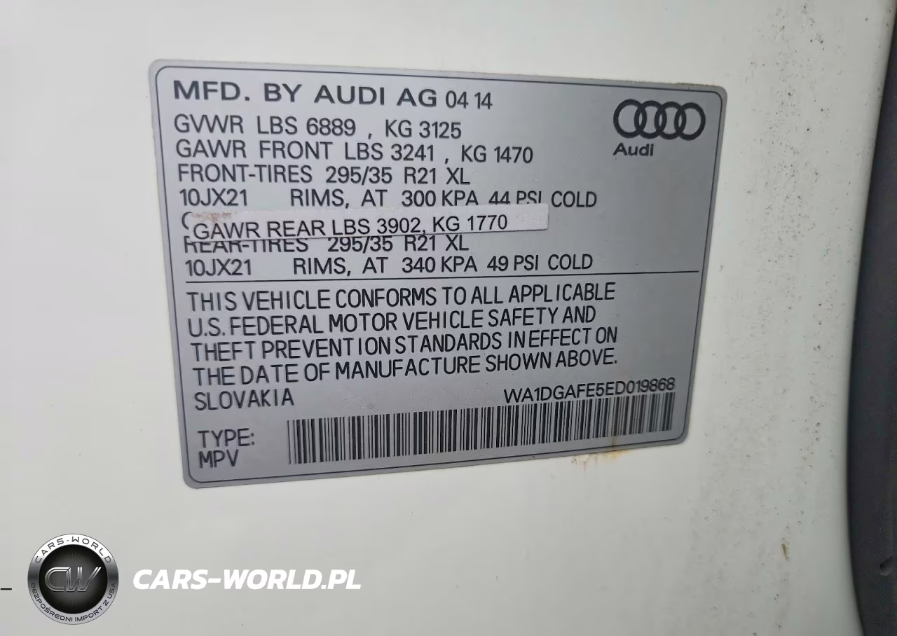 2014 Audi Q7 Prestige VIN:WA1DGAFE5ED019868 - 12