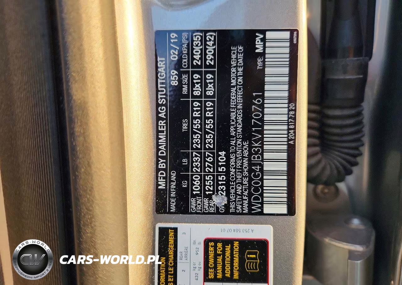 2019 Mercedes-Benz Glc 300 VIN:WDC0G4JB3KV170761 - 12