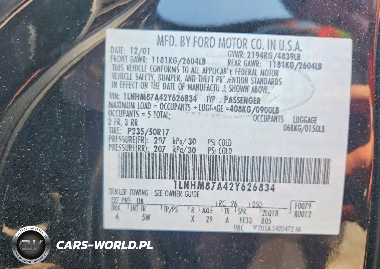 2002 Lincoln Ls VIN:1LNHM87A42Y626834 - 12