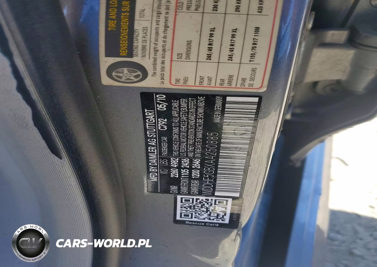 2010 Mercedes-Benz E 350 VIN:WDDHF5GBXAA250885 - 12