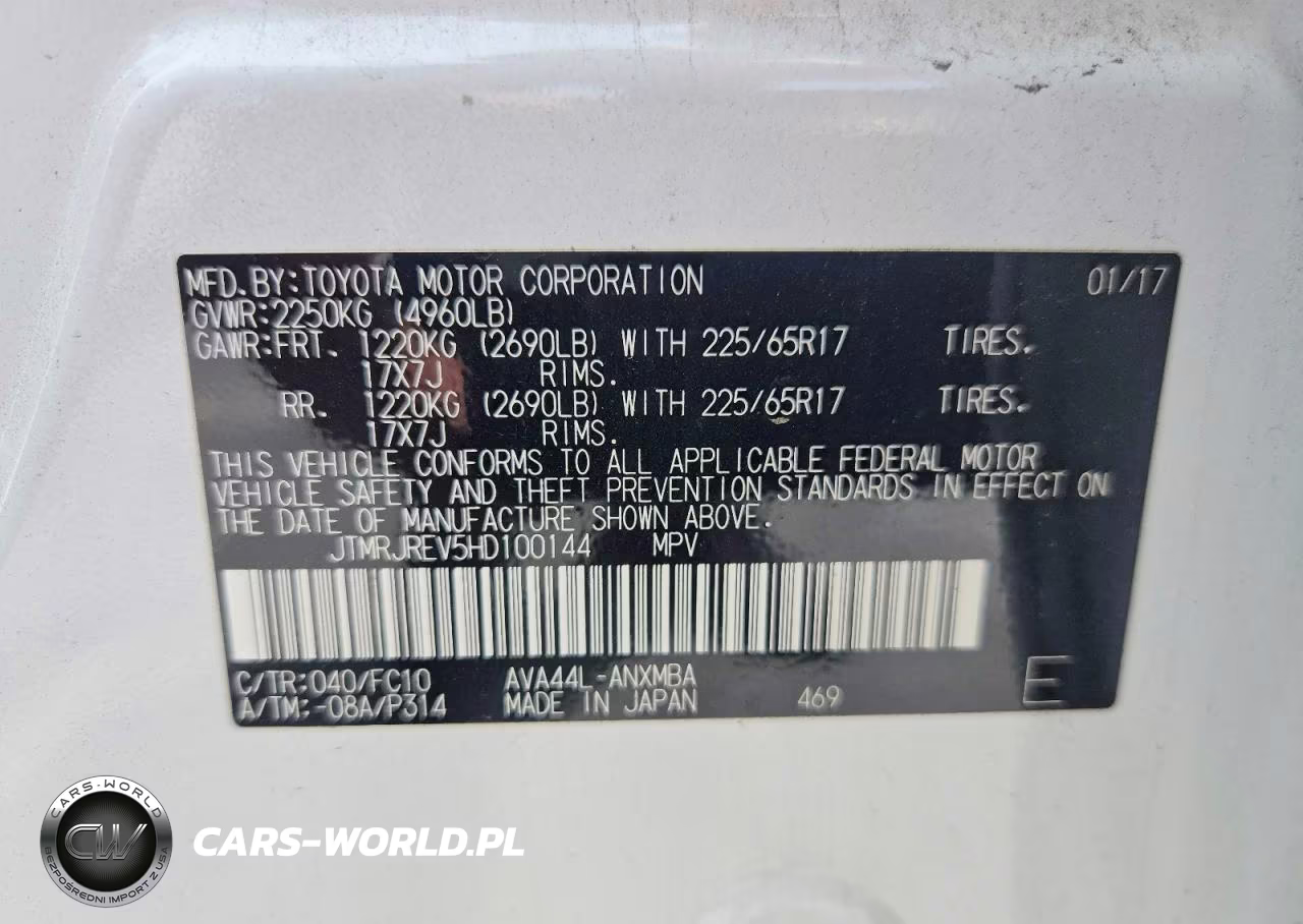 2017 Toyota Rav4 Hybrid Xle VIN:JTMRJREV5HD100144 - 14