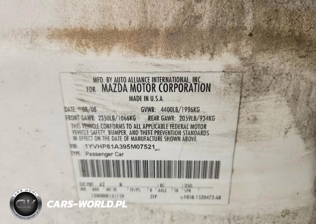 2009 Mazda 6 I VIN:1YVHP81A395M07521 - 12