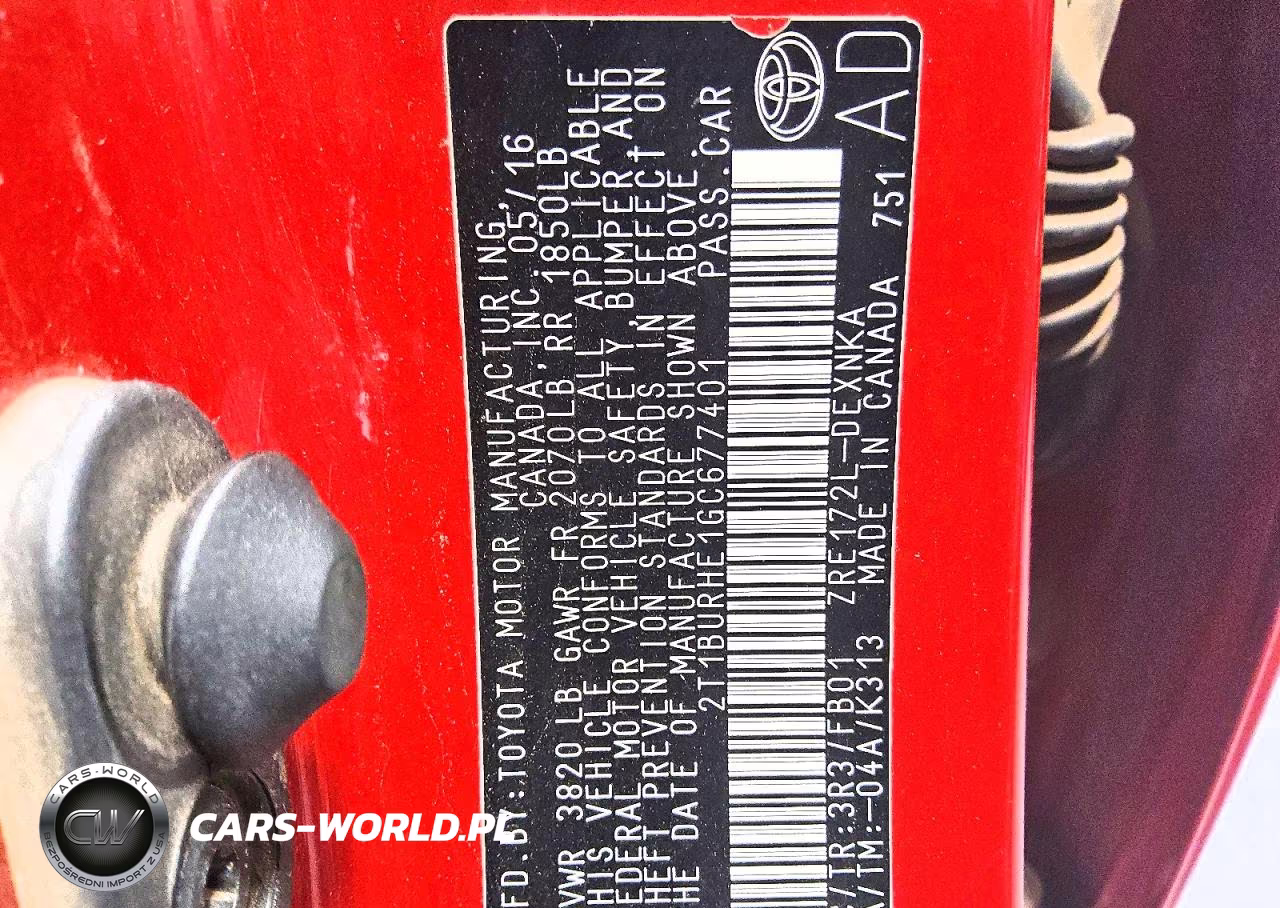 2016 Toyota Corolla Le VIN:2T1BURHE1GC677401 - 12