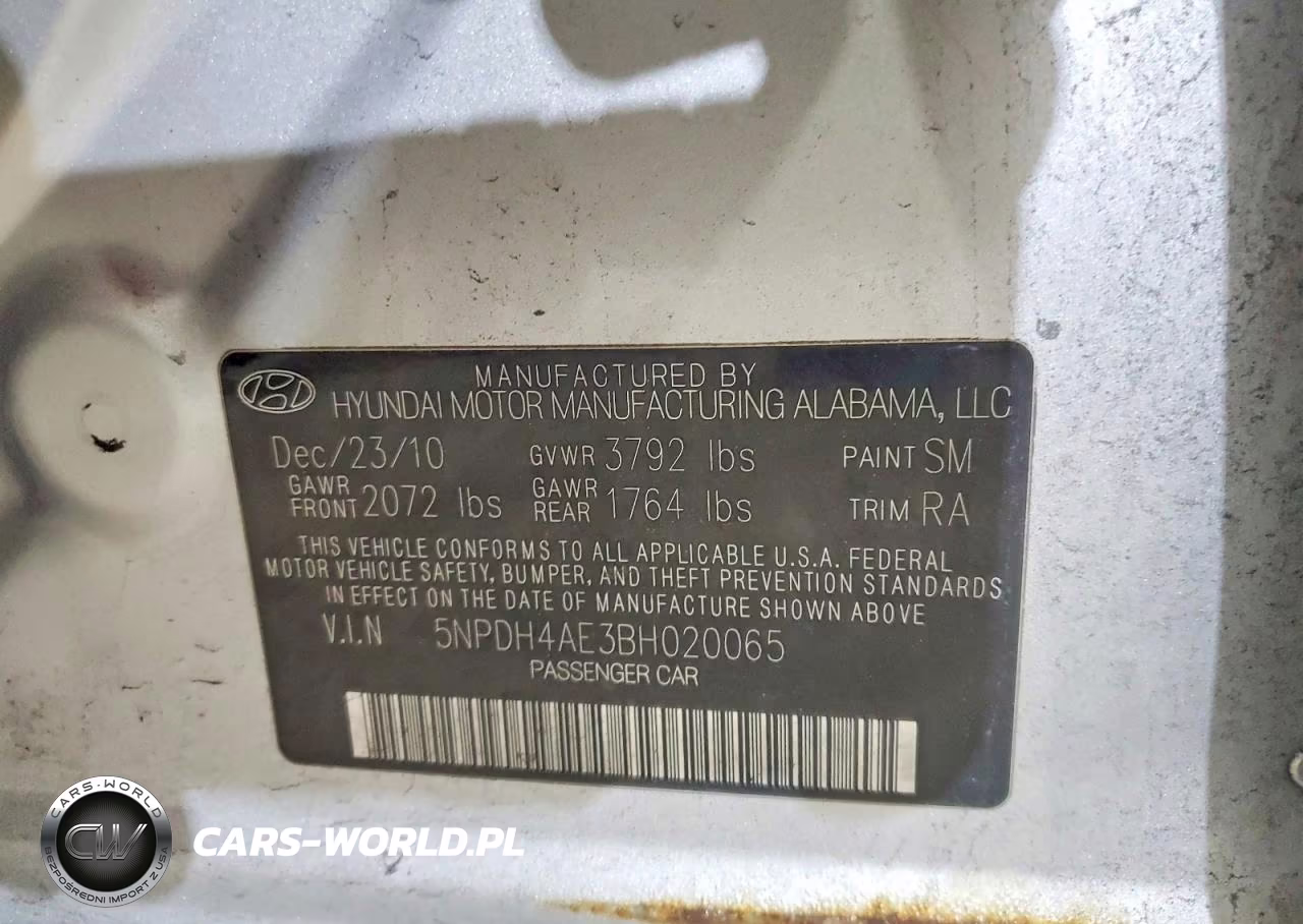 2011 Hyundai Elantra Limited VIN:5NPDH4AE3BH020065 - 13