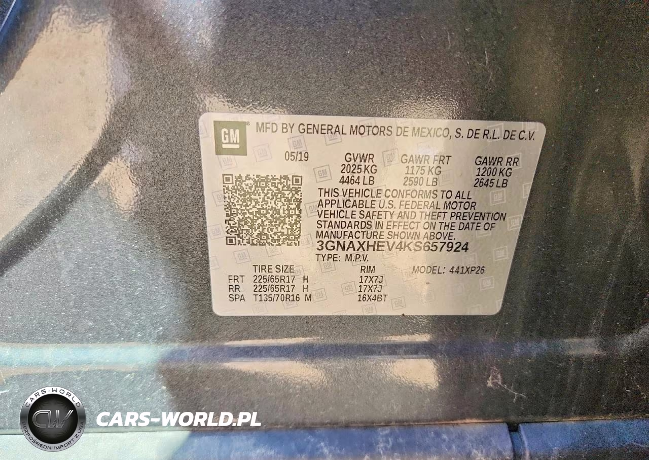 2019 Chevrolet Equinox Ls VIN:3GNAXHEV4KS657924 - 13