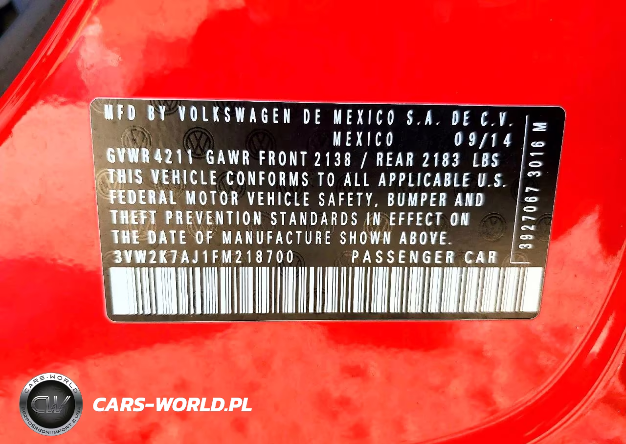 2015 Volkswagen Jetta Base VIN:3VW2K7AJ1FM218700 - 12