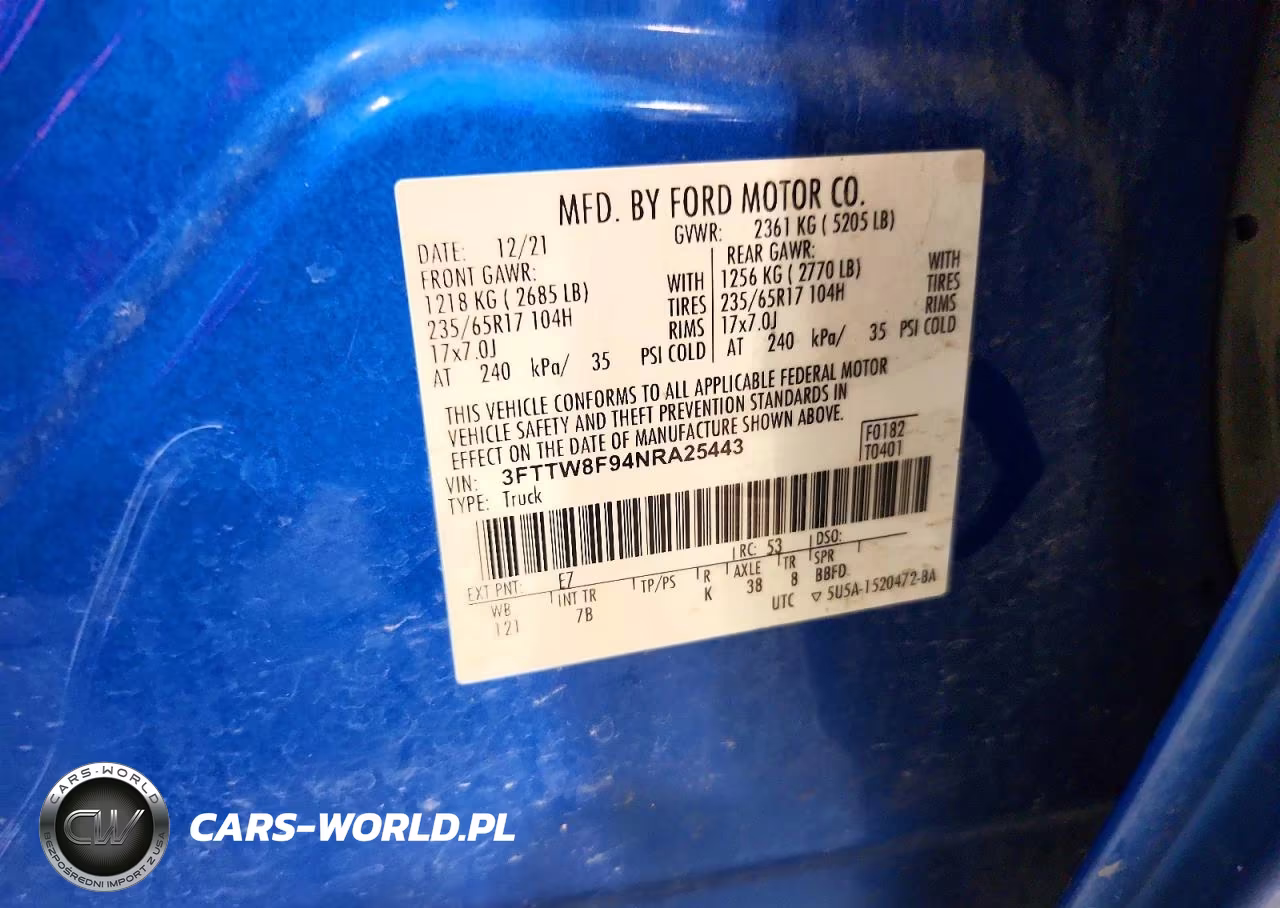 2022 Ford Maverick Xl VIN:3FTTW8F94NRA25443 - 12