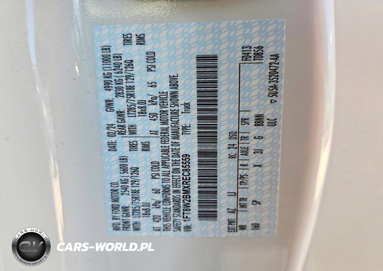 2024 Ford F250 Super Duty VIN:1FT8W2BMXREC85559 - 12
