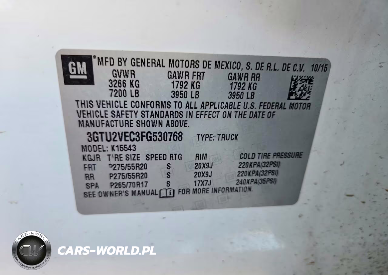 2015 GMC Sierra K1500 Slt VIN:3GTU2VEC3FG530768 - 12