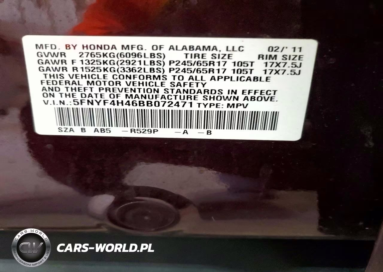 2011 Honda Pilot Ex VIN:5FNYF4H46BB072471 - 14