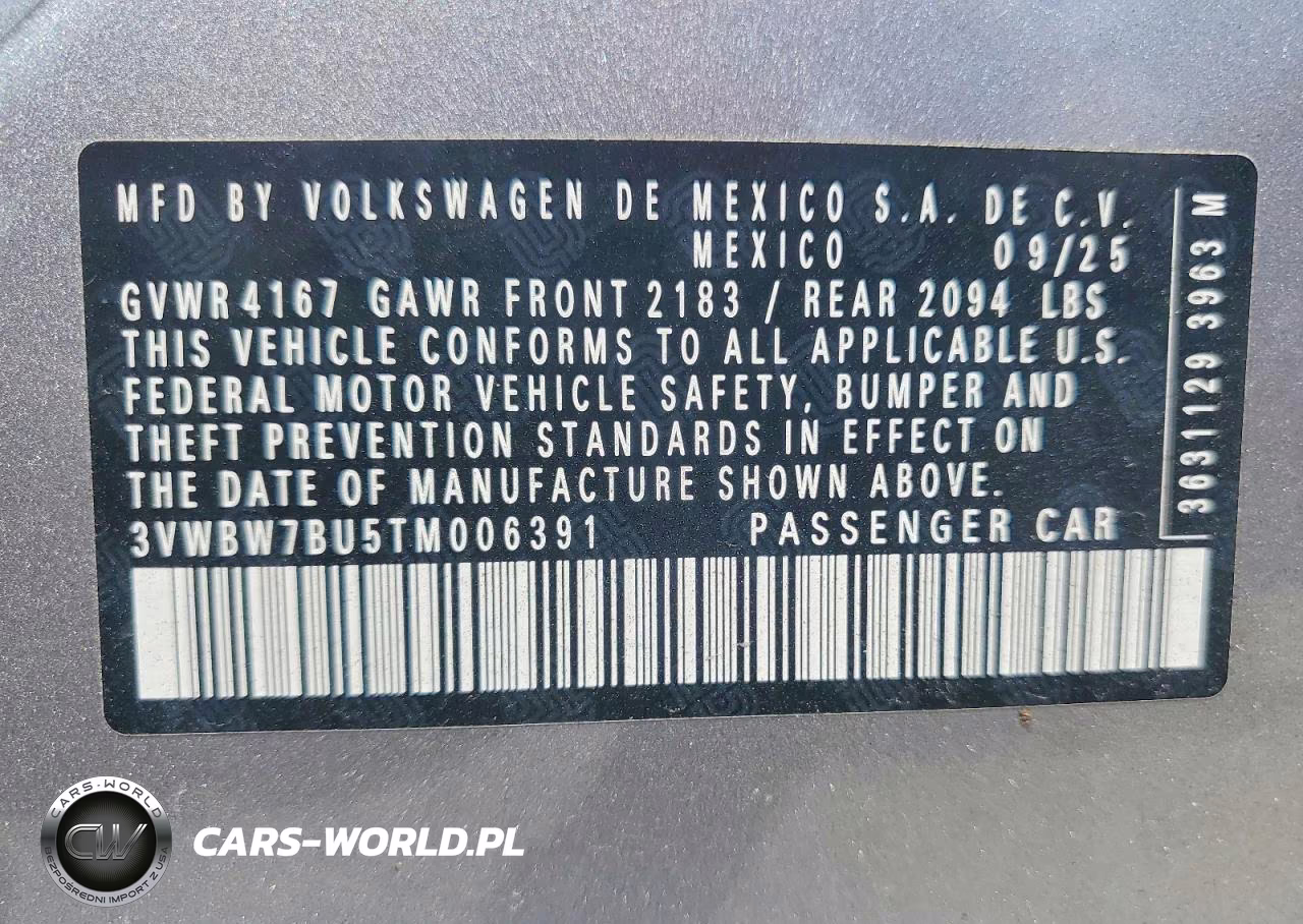 2026 Volkswagen Jetta Sport VIN:3VWBW7BU5TM006391 - 12