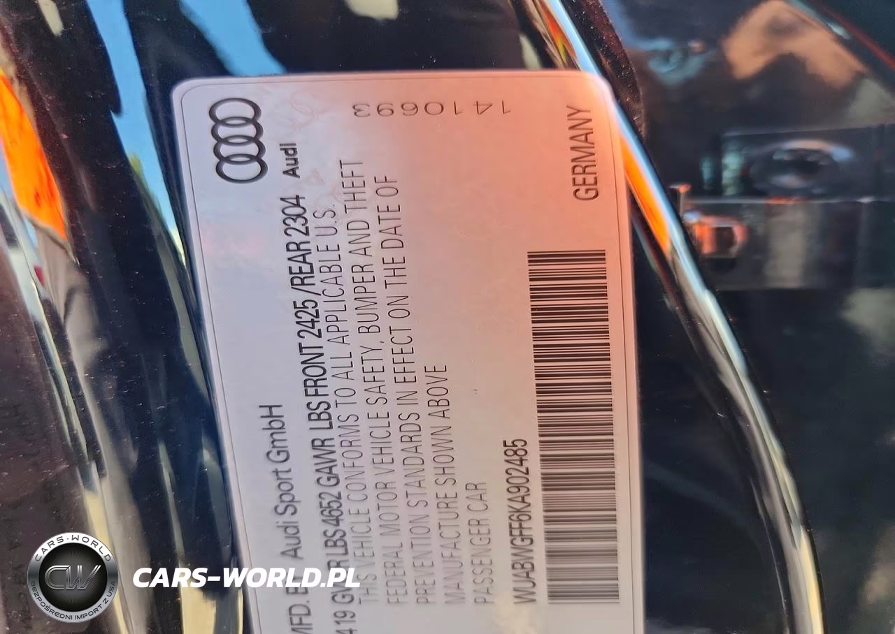 2019 Audi Rs3 VIN:WUABWGFF6KA902485 - 12