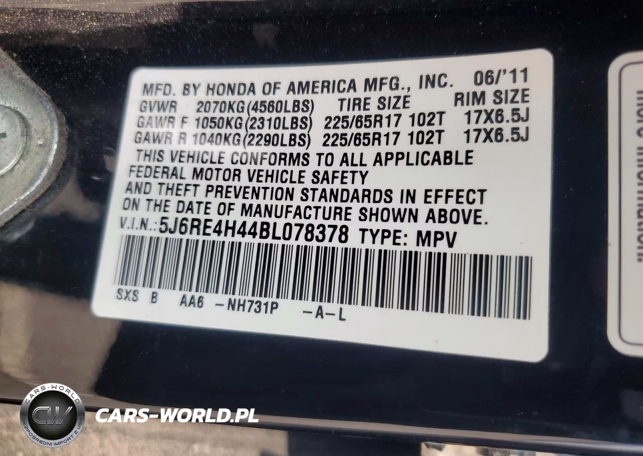 2011 Honda Cr-V Se VIN:5J6RE4H44BL078378 - 13
