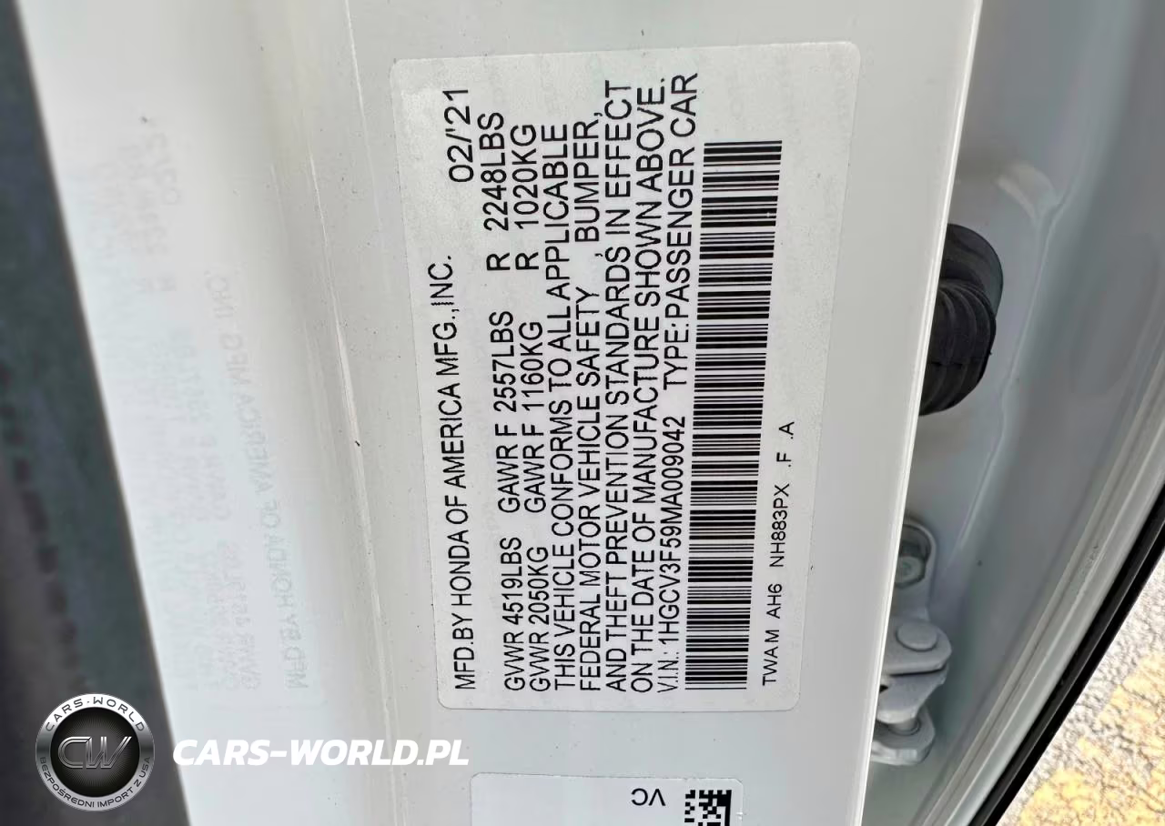 2021 Honda Accord Hybrid Exl VIN:1HGCV3F59MA009042 - 10