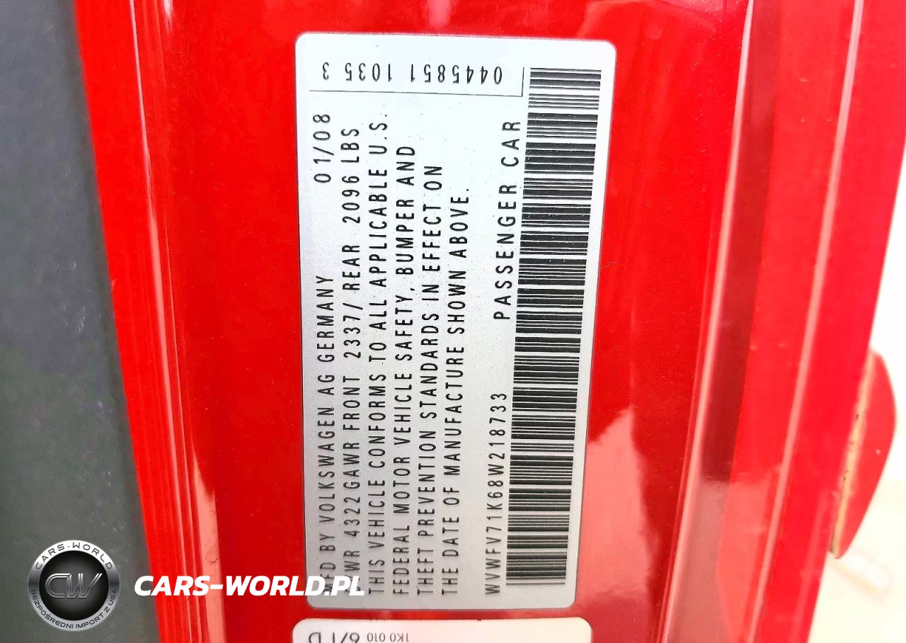 2008 Volkswagen Gti VIN:WVWFV71K68W218733 - 13