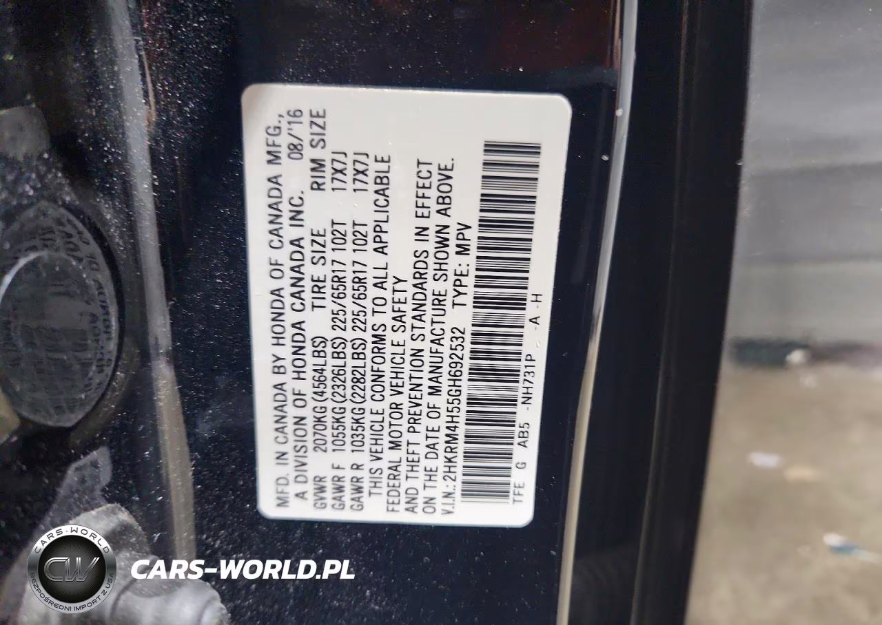 2016 Honda Cr-V Ex VIN:2HKRM4H55GH692532 - 14