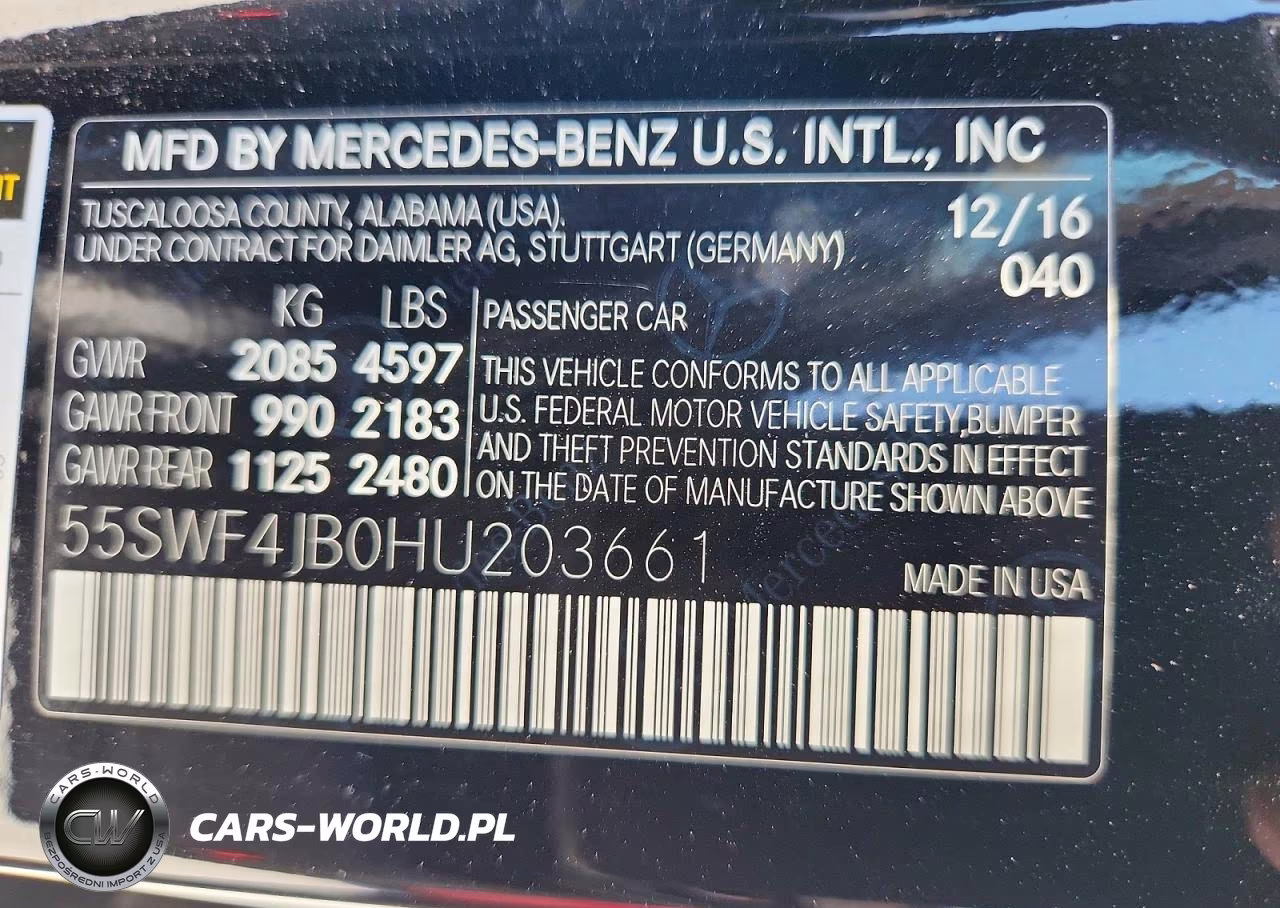 2017 Mercedes-Benz C 300 VIN:55SWF4JB0HU203661 - 12