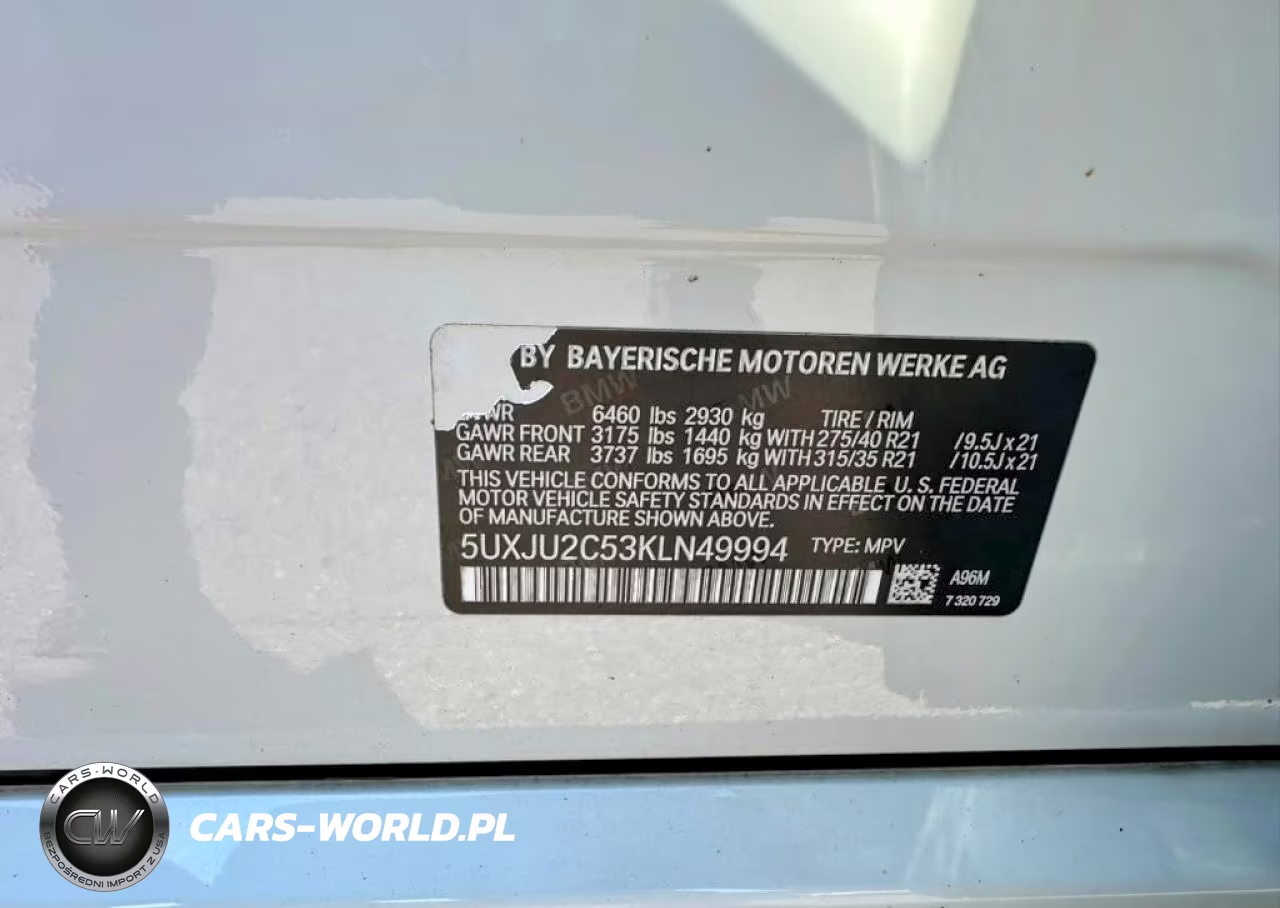 2019 BMW X5 xDrive50I VIN:5UXJU2C53KLN49994 - 10