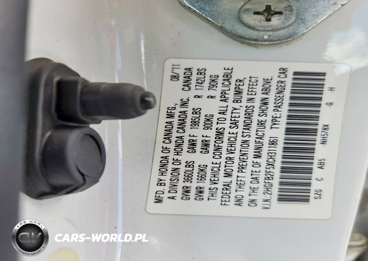 2012 Honda Civic Lx VIN:2HGFB2F5XCH311861 - 12