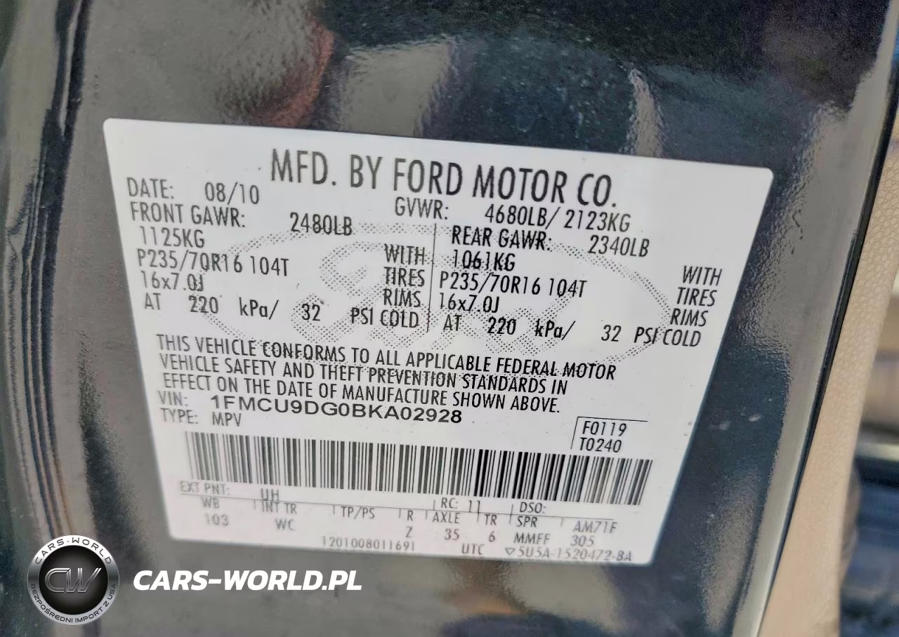 2011 Ford Escape Xlt VIN:1FMCU9DG0BKA02928 - 13