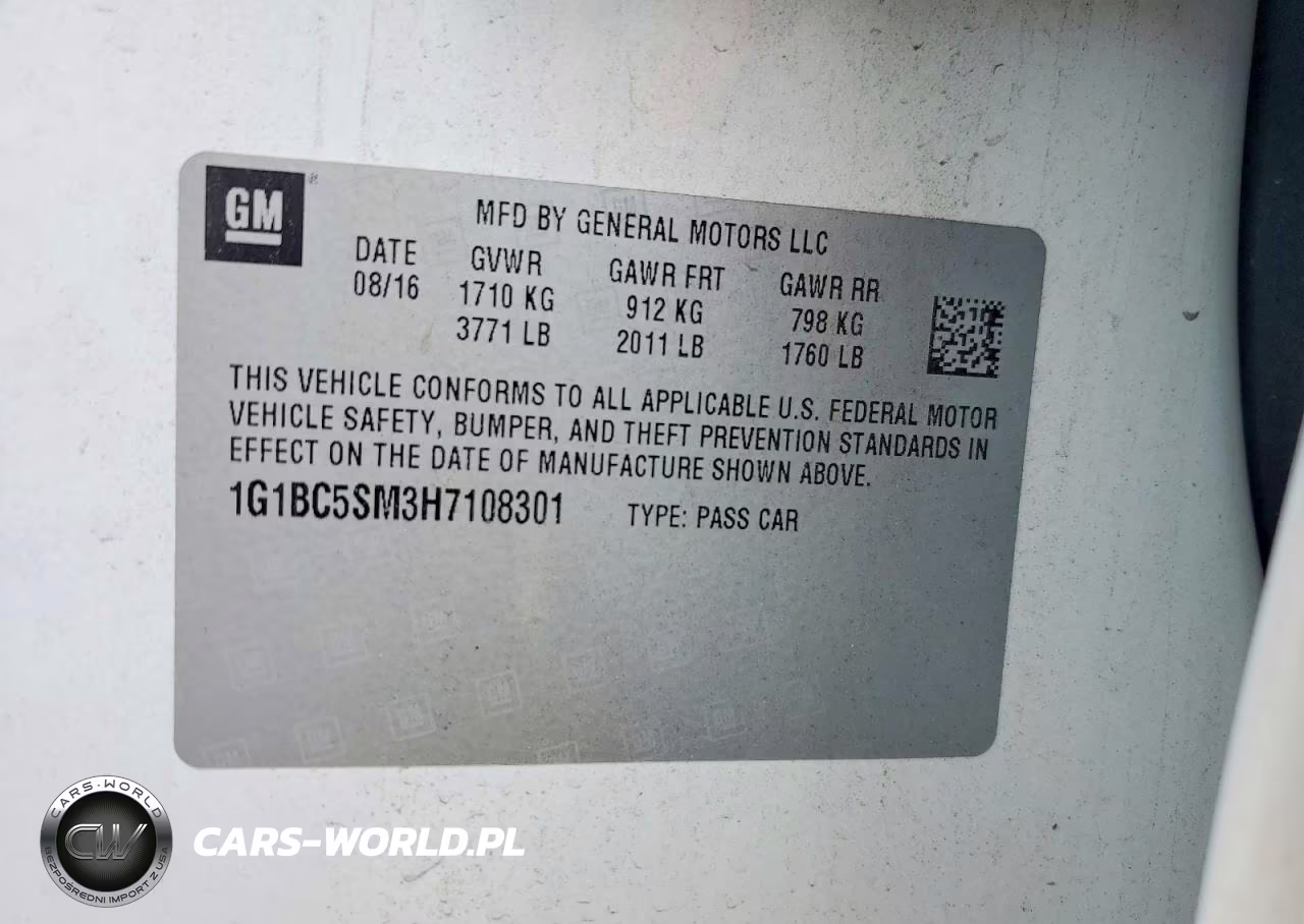 2017 Chevrolet Cruze Ls VIN:1G1BC5SM3H7108301 - 12
