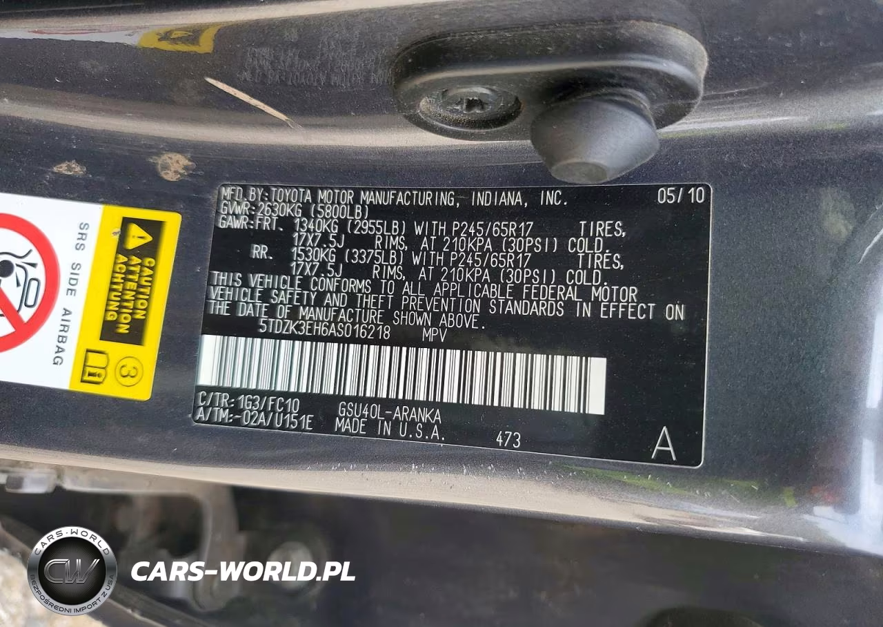 2010 Toyota Highlander Base VIN:5TDZK3EH6AS016218 - 13