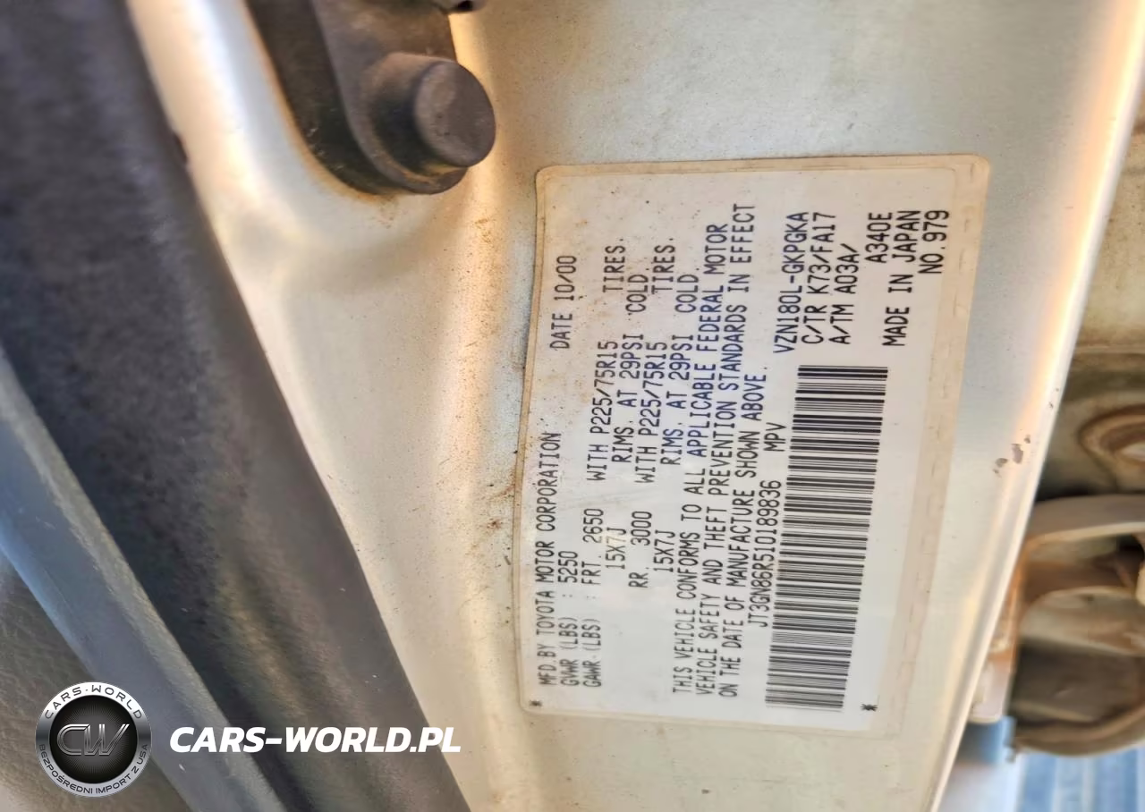 2001 Toyota 4Runner Sr5 VIN:JT3GN86R510189836 - 13