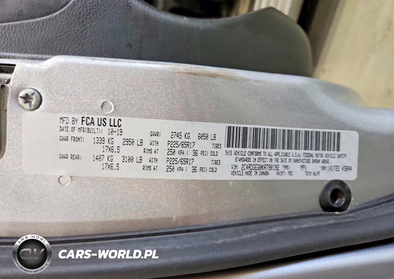 2019 Dodge Grand Caravan Gt VIN:2C4RDGEG0KR790192 - 13
