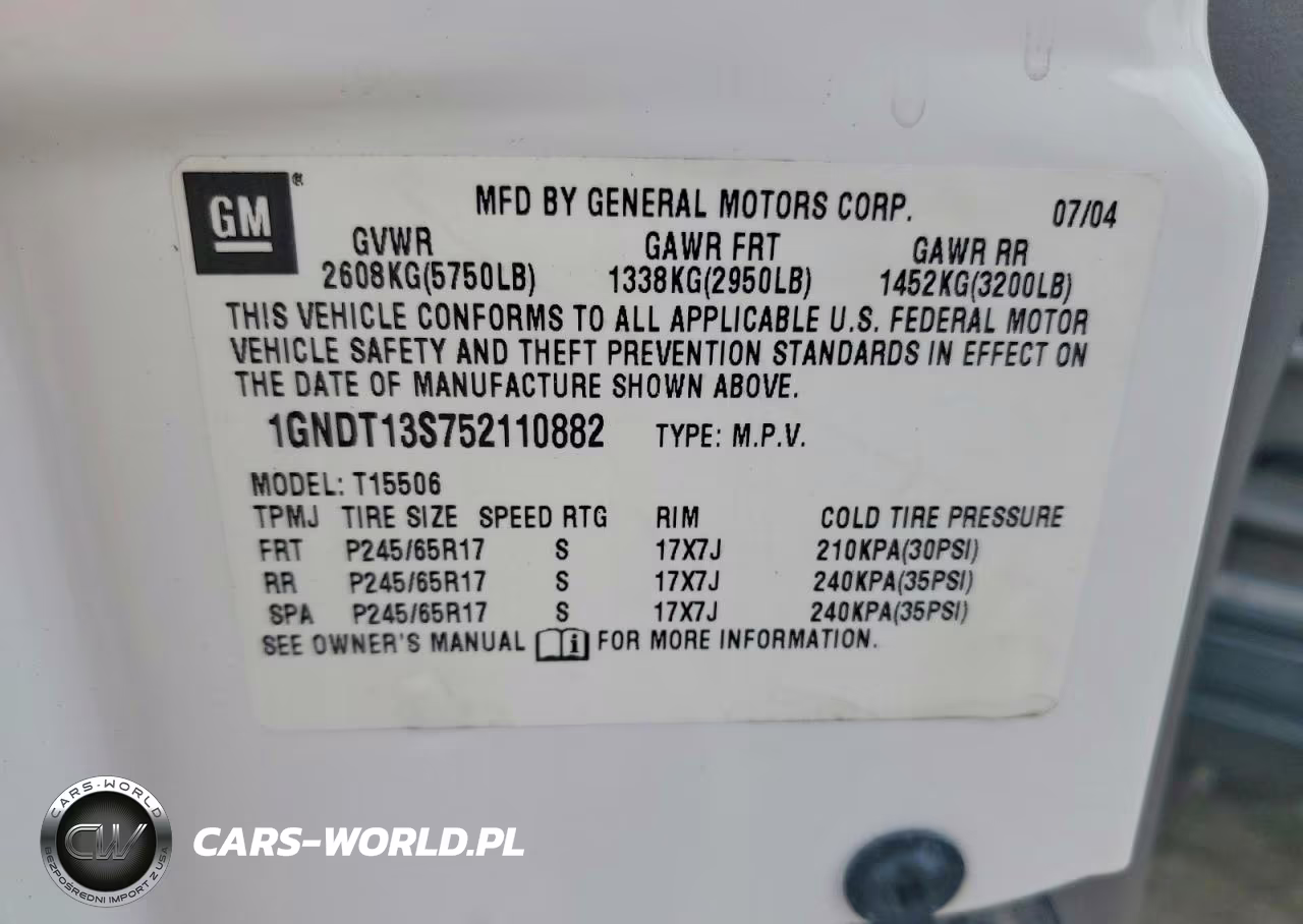2005 Chevrolet Trailblazer Ls VIN:1GNDT13S752110882 - 12