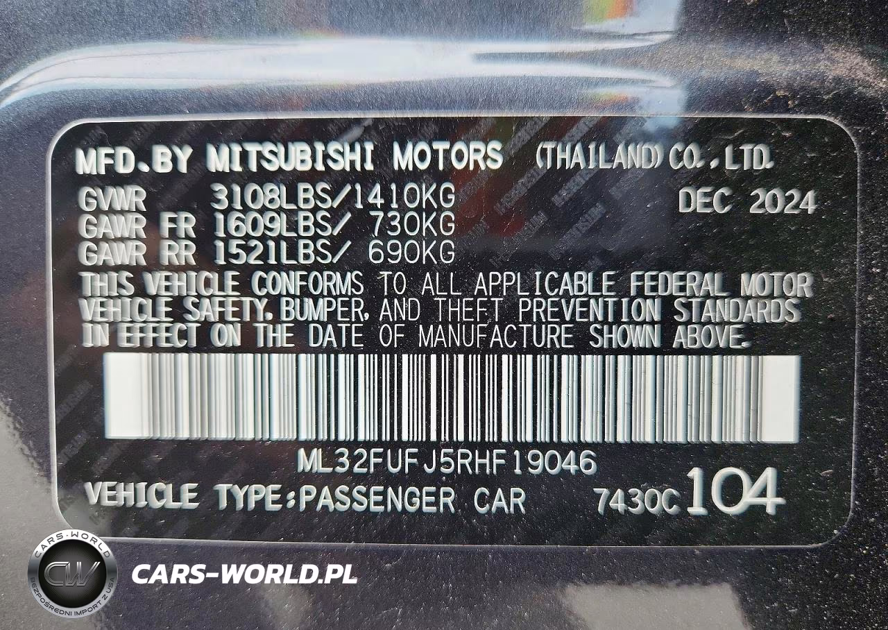 2024 Mitsubishi Mirage G4 Es VIN:ML32FUFJ5RHF19046 - 12