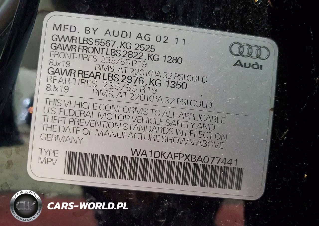 2011 Audi Q5 Premium Plus VIN:WA1DKAFPXBA077441 - 13